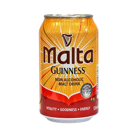 A can of Malta Guinness malt drink